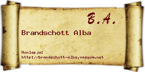 Brandschott Alba névjegykártya